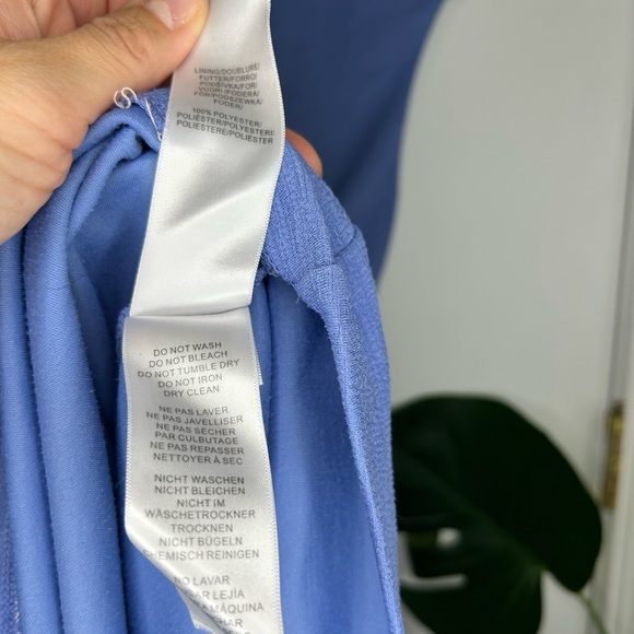 Adrianna Papell Blue Tie-Front Wrap Dress – Size 10 - Picture 10 of 12